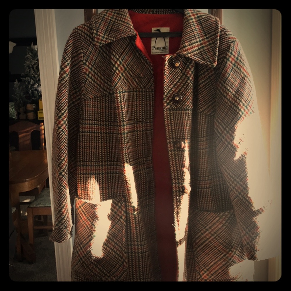 Women’s Large Vintage Penguin Fashions Tweed Coat